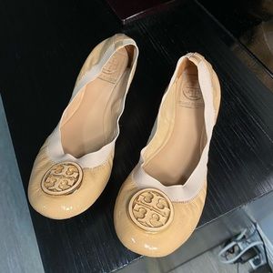 Nude Tory Burch Flats, 7.5